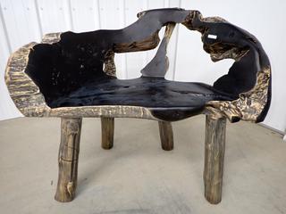 Small Teak Root Bench, Approx. 37in x 16in x 32-1/2in. (WH)