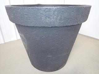 Black Planter, 30-1/2in D x 27in H. (8-P-1)