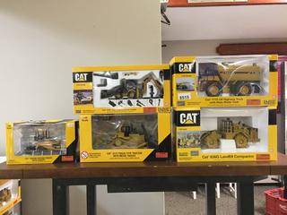 (5) CAT 1:50 Scale Diecast Models, In Boxes. (28-A-1)