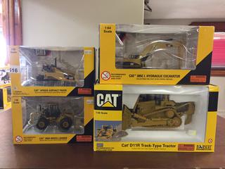 (3) CAT 1:50 Scale & (1) CAT 1:64 Scale Diecast Models, In Boxes. (28-B-1)