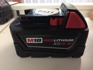 Milwaukee M18 Red Lithium Battery. (28-F-1)