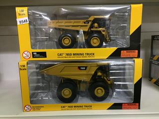 CAT 785D Mining Truck 1:50 Scale Diecast Model, CAT 793D Mining Trick 1:50 Scale Diecast Model, In Boxes.