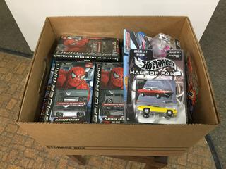 Assorted Diecast Models, In Boxes. Hot Wheels, Spider-Man. (27-A-4)