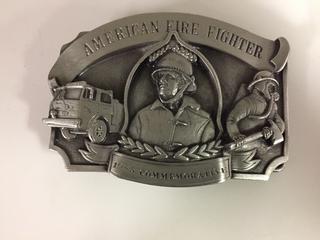 American Fire Fighter Belt Buckle. (20-B-2)