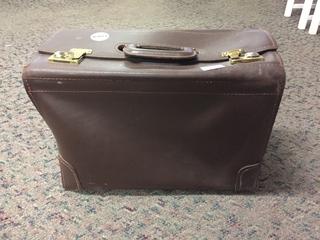 Leather Suitcase. 30 in. x 17 in. (20-A-4)