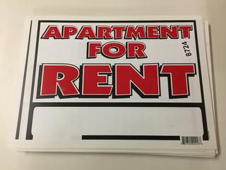 Apartment For Rent Signs. 9 in. x 12 in. (24-A-2)