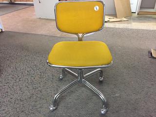 Yellow Adjustable Office Chair. (A&C)