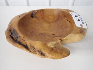 Medium Teak Root Bowl, Approx. 16in D x 3in. (8-R-2)