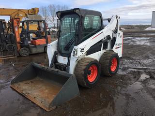 2013 Bobcat S590 Skid Steer c/w A/C, Defrost, Smooth Bucket, Aux. Hydraulics, Showing 3261 Hours, S/N ANMN12728,  Manual In Office.