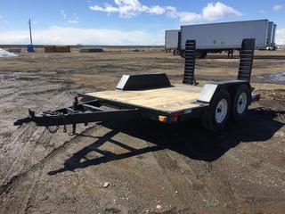 10 Ft. T/A Utility Trailer c/w 2 5/16 In. Ball, Folding Ramps, 10 Ft. Deck, 7.00-15 LT Tires, No VIN.