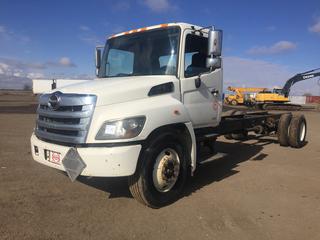 2011 Hino S/A C&C c/w 8.0L Diesel, Auto, Air Ride Driver Seat, Power Windows, Power Mirrors, 11R22.5 Tires, Showing 326,700 Kms, Unit # M545 VIN 2AYNF8JT4B3S13050, * Engine Light On, Driver Seat Ripped, No Tail Lights*