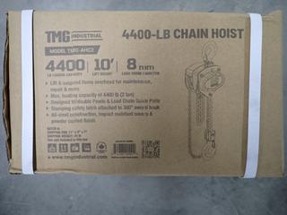 Unused TMG Industrial 2 Ton 10ft. Lift Chain Hoist, 360 Degree Swivel Hook, ASME B30.16, TMG-AHC2.  (1-B-1)