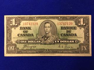 Bank Of Canada One Dollar Bank Note. S/N SN3742129.