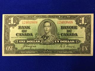 Bank Of Canada One Dollar Bank Note. S/N TN2403868.