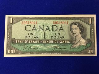 Bank Of Canada One Dollar Bank Note. S/N CM9518041.