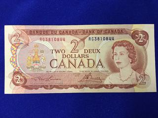 Bank Of Canada Two Dollar Bank Note. S/N RG3810844.