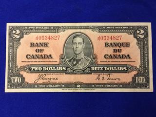 Bank Of Canada Two Dollar Bank Note. S/N JR0534827.