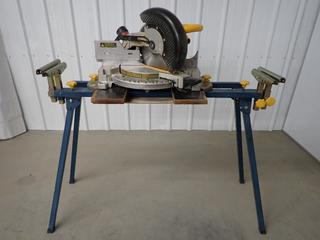 DeWalt  Model DW713 10in Compound Miter Saw c/w Mastercraft Stand.  (WH)