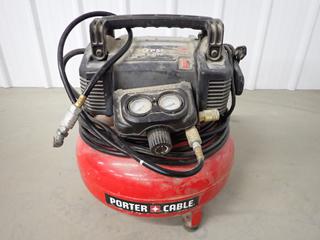 Porter Cable Model C2002 Type 8 6-Gallon Air Compressor c/w Hose, 150 PSI, 120V/60Hz, 10A, Single Phase. (1-B-2)