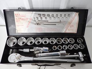 Gel Tools Model SK-3421-S 21-Piece 3/4in Drive SAW Shallow Socket Wrench Set. (2-L-4)