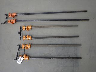 (6) 3/4in Pipe Clamps, Various Lengths. (2-N-4)