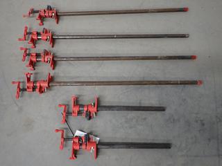 (6) 1/2in Pipe Clamps, Various Lengths. (2-P-4)