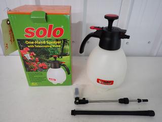 Solo 2 Litre One-Hand Sprayer w/ Telescoping Wand, Unused. (2-N-1)