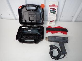 Black & Decker RT550 Wizard Rotary Tool. 120V, Mastercraft Heat Gun, Asgens Profile Template Gauge. (2-G-4)