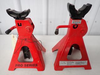 (2) Torin Big Red 2 Ton Jack Stands, Pro Series. (1-G-1)