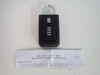 Security Lock Box Pad Lock LB-003 Resettable 4-Number Combination. (3-C-2)