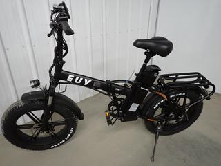 Unused EUY Model ZQ-Pack-CBK 20in Foldable 48V Electric Bike with LCD Display Function, Needs Assembly. (WH)