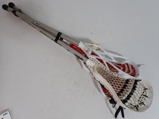 (3) Lacrosse Complete Sticks. (9-C-1)