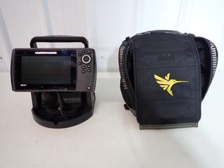 Hummingbird Helix 7 Model ICE-H7-CHIRP-GPS-G3-FB Fish Finder c/w Carry Case 12.8V 10AH Lithium Battery. (9-B-1)