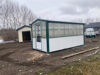 Selling Off Site Airdrie - Greenhouse In Lexan, 8 Ft. Wide x 16 Ft. Long. Thermostat Controlled Fan, On 4x4 Skids. Skid Steer On Site To Help With Load Out. Call Tim 403-968-9430 For Further Details, Viewing By Appointment Only.