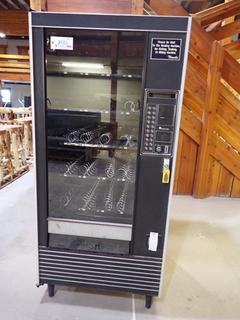 Snackshop 112 Automatic Snack Vending Machine. S/N 21019745, Key For Top, 115V-60Hz, 3 AMP, Key In Office. (AUD)