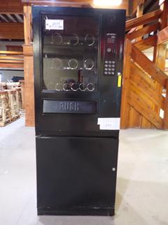 Snackshop CS12 Automatic Snack Vending Machine. S/N CS-0110562. 115V-60Hz, 3 AMP, Key For Top, Key In Office. (AUD)