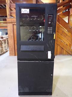 Snackshop CS12 Automatic Snack Vending Machine. S/N CS-0111038. 115V-60Hz, 3 AMP, Key For Top, Key In Office. (AUD)