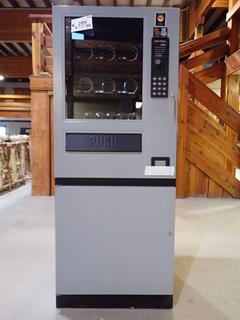 Snackshop CS12 Automatic Snack Vending Machine. S/N CS-0119786. 115V-60Hz, 3 AMP, Key For Top, Key In Office. (AUD)