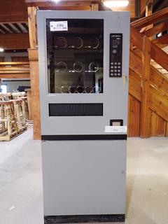 Snackshop CS12 Automatic Snack Vending Machine. S/N CS-0120032. 115V-60Hz, 3 AMP, Key For Top, Key In Office. (AUD)