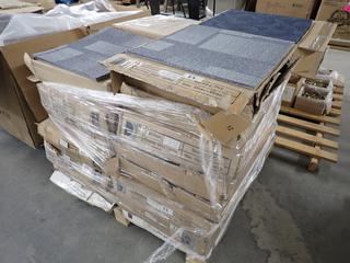 Approximately (28) Boxes of 1500 Square Ft. Main Street Commercial Carpet Tile, c/w PVC Backing, 50cm x 50cm, 20 Per Box. 2 Different Colours & Patterns.