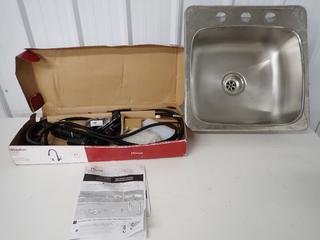 Stainless Steel Sink & Pfister F-529-7 WHY Pull-Down Kitcher Faucet. (8-L-2)