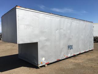 24 Ft. Van Body/Storage/Workshop c/w Worktable, Shelves, Lockers, Wired for Lighting