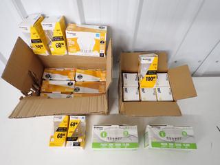 Assorted 50W, 60W & 100W Light Bulbs. (4-B-3)