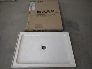 Maxx Acrylic White Shower Base, 48 in x 32 in x 3 in, Model 106011-000-001-000. (8-H-1)