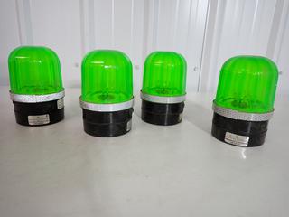 (4) Green Magnetic Safety Lights. Part No. P6LM1.