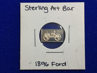 .925 Sterling Silver Art Bar - "1896 Ford".