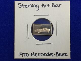 .925 Sterling Silver Art Bar - "1970 Mercedes-Benz".