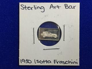 .925 Sterling Silver Art Bar - "Isotta Fraschini".