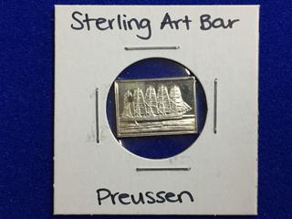 .925 Sterling Silver Art Bar - "Preussen".