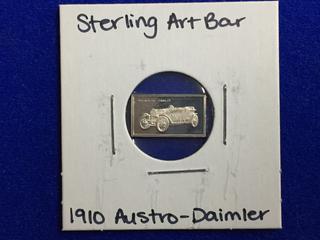 .925 Sterling Silver Art Bar - "1910 Austro-Daimler".